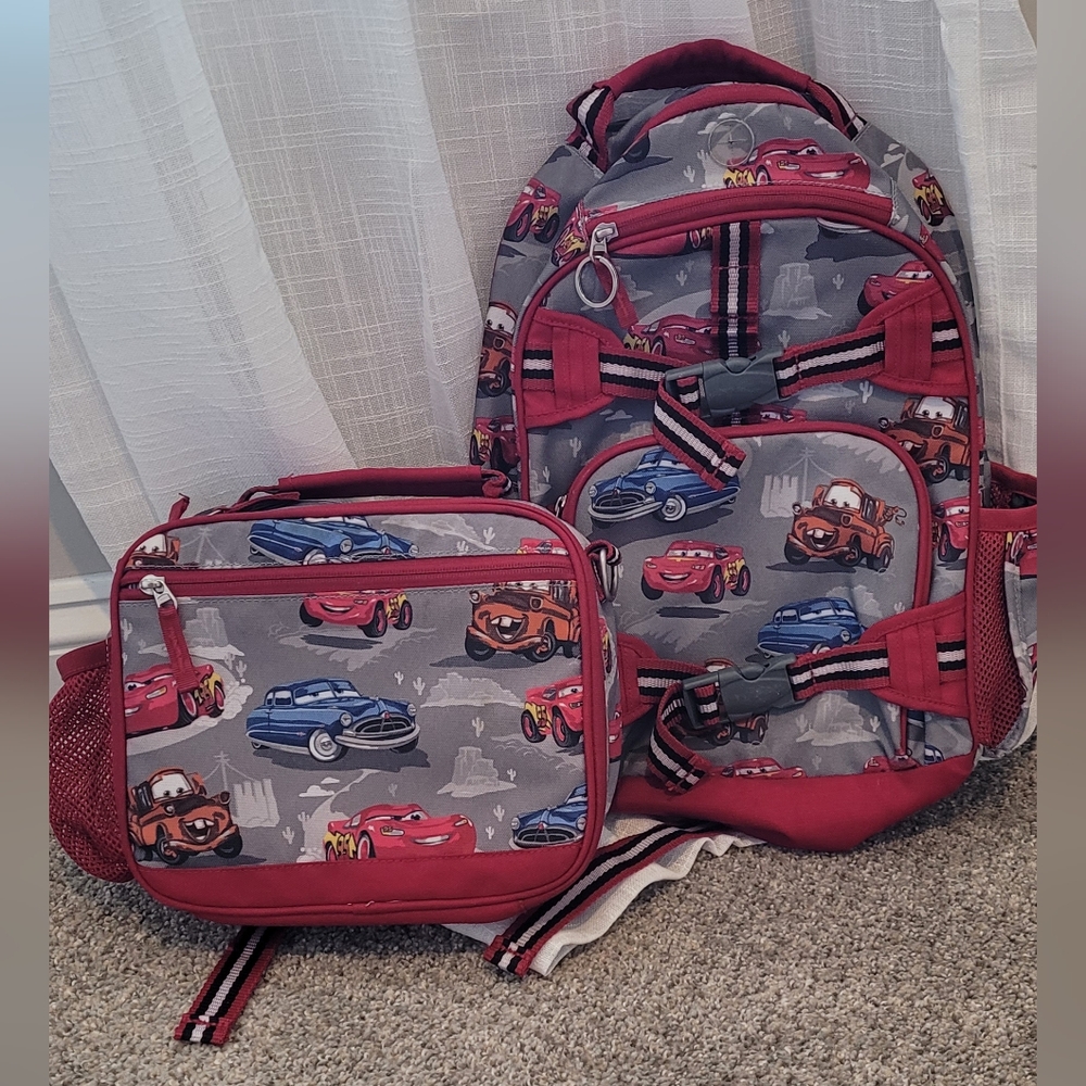 Disney Cars Backpack and Lunchbox Set - Red and Gray by Pottery Barn